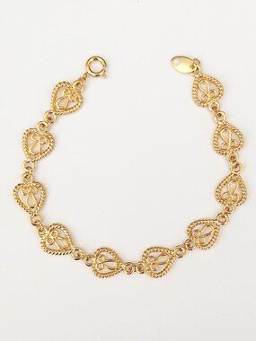 Avon textured gold link bracelet